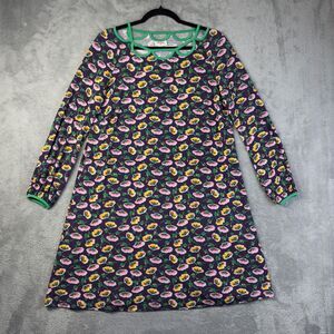 Leona Edmiston Dress Women 1 Multicolor Shift Floral Stretch Long Sleeve Stretch